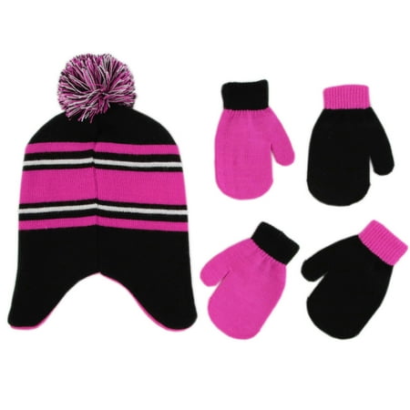 Disney Minnie Mouse Childrens Girls Mickey /& Minnie Winter Hat And Gloves GL612